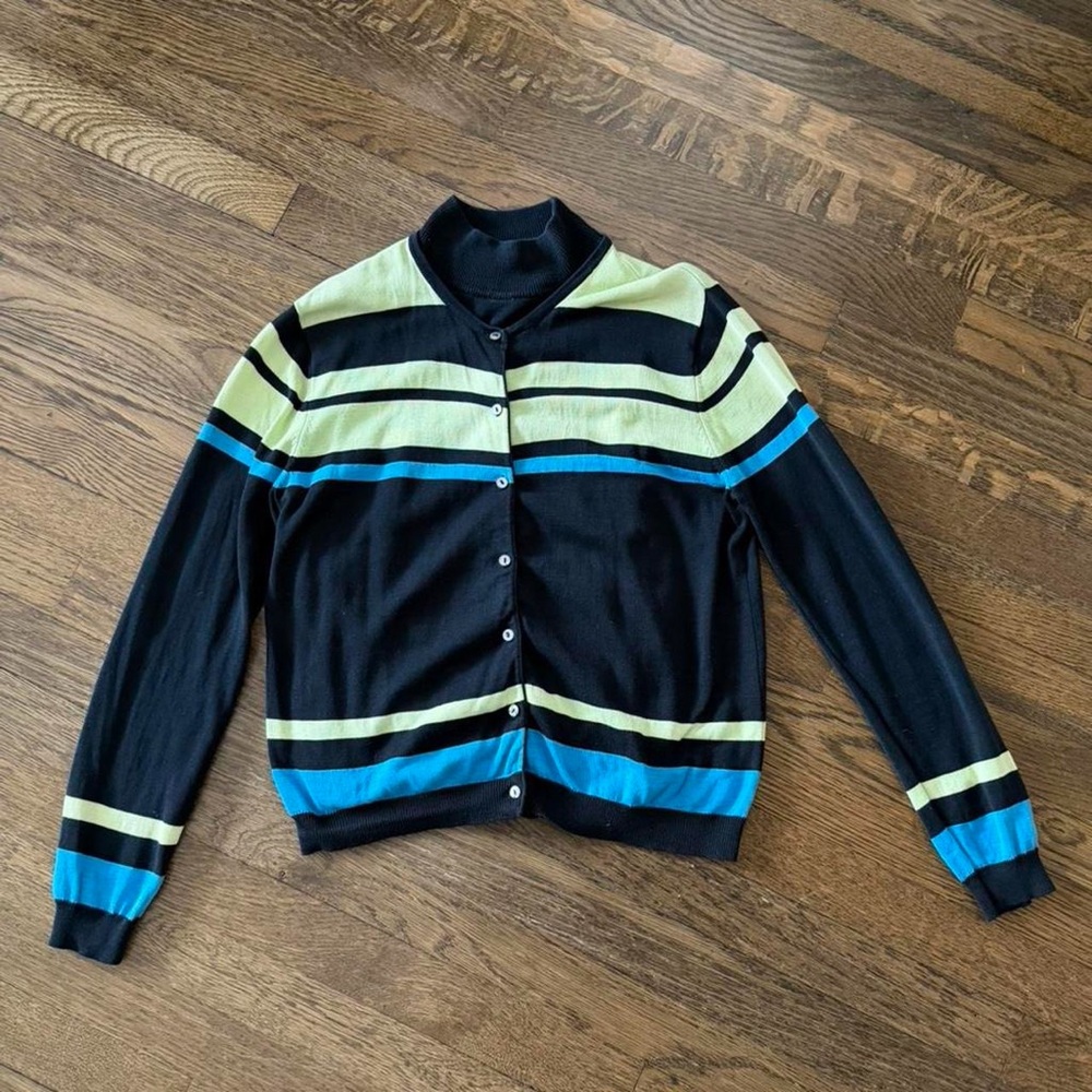 Oliver Perry 80s Striped Cardigan Set